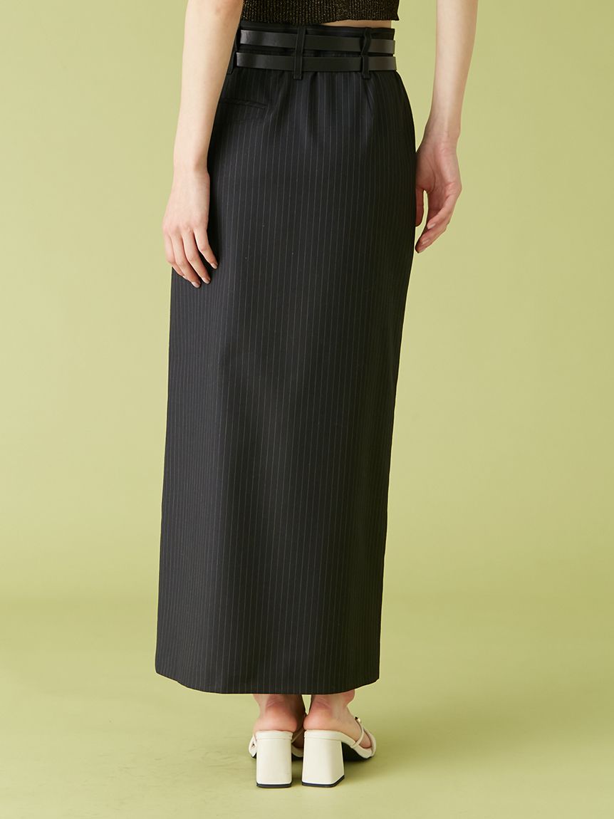 ダブルベルトタイトスカート(ロングスカート)｜スカート｜LILY BROWN