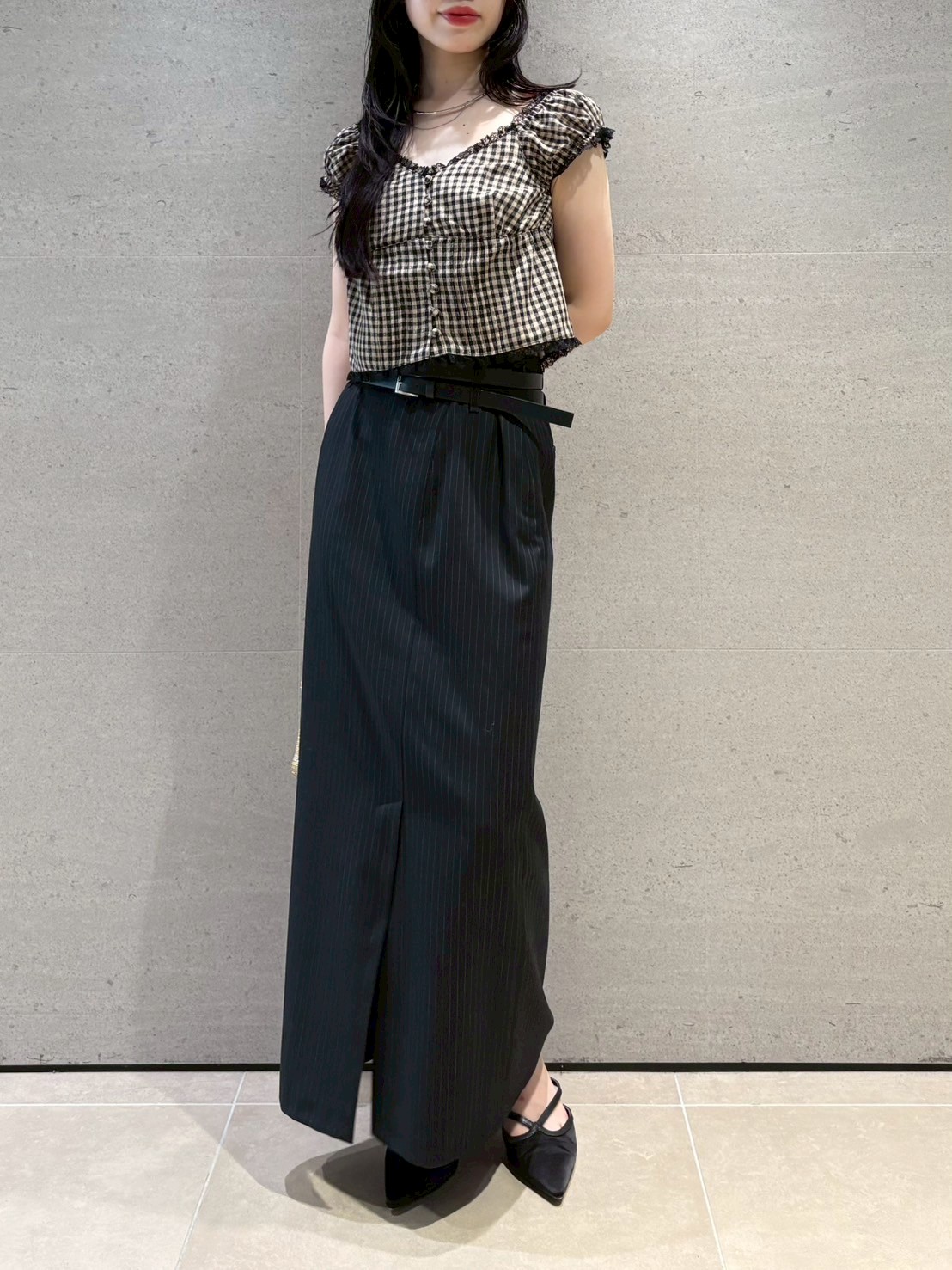 ダブルベルトタイトスカート(ロングスカート)｜スカート｜LILY BROWN