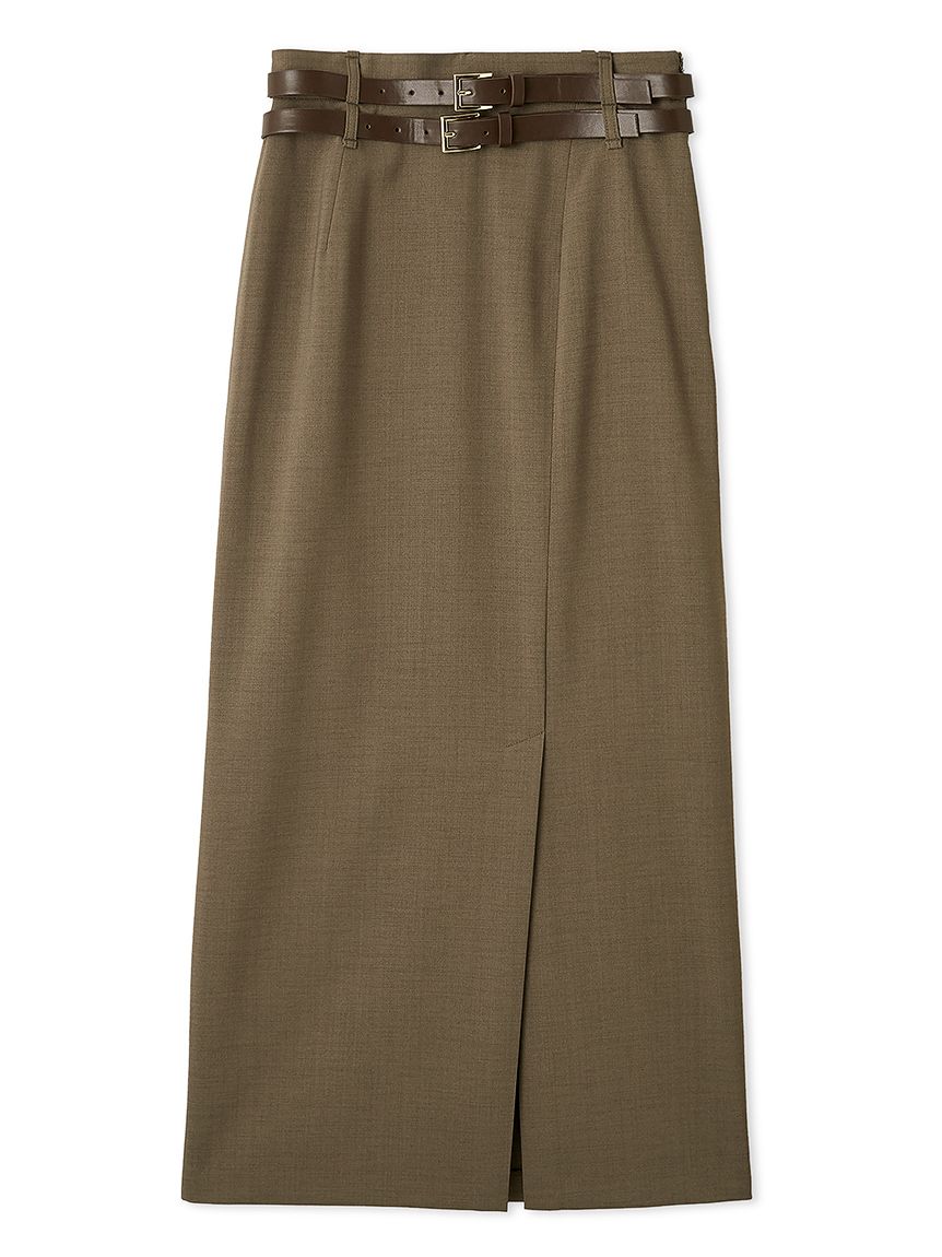 ダブルベルトタイトスカート(ロングスカート)｜スカート｜LILY BROWN