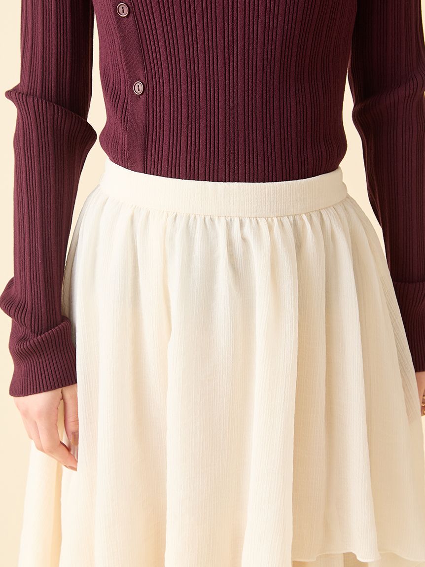 シアーフリルティアードスカート(ロングスカート)｜スカート