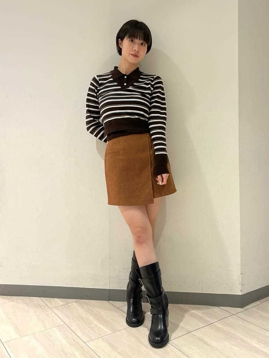 ラップミニスカート BAILA掲載】ラップ風ミニスカート（2002370356