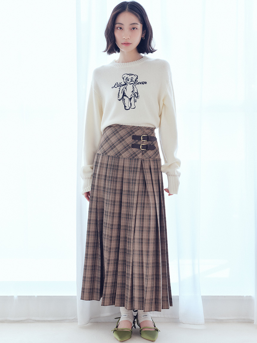 リリーブラウン　ベルテッドプリーツスカショーパン ベルテッドプリーツスカショーパン(スカートパンツ)｜パンツ