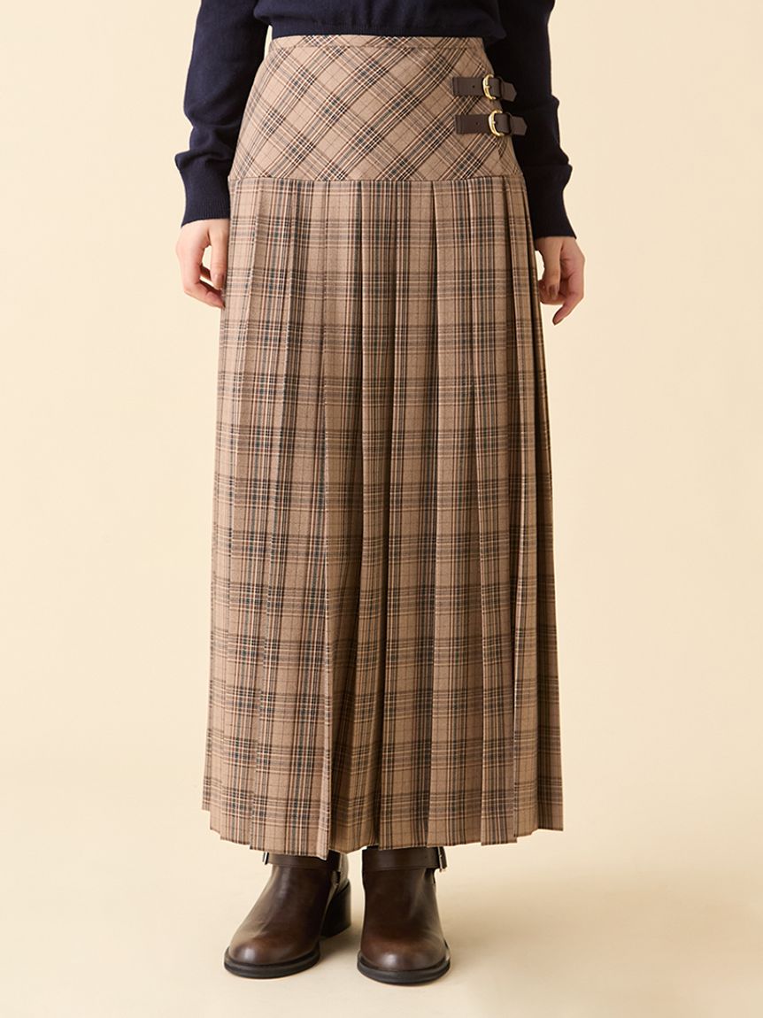 ベルテッドプリーツスカショーパン(スカートパンツ)｜パンツ｜LILY