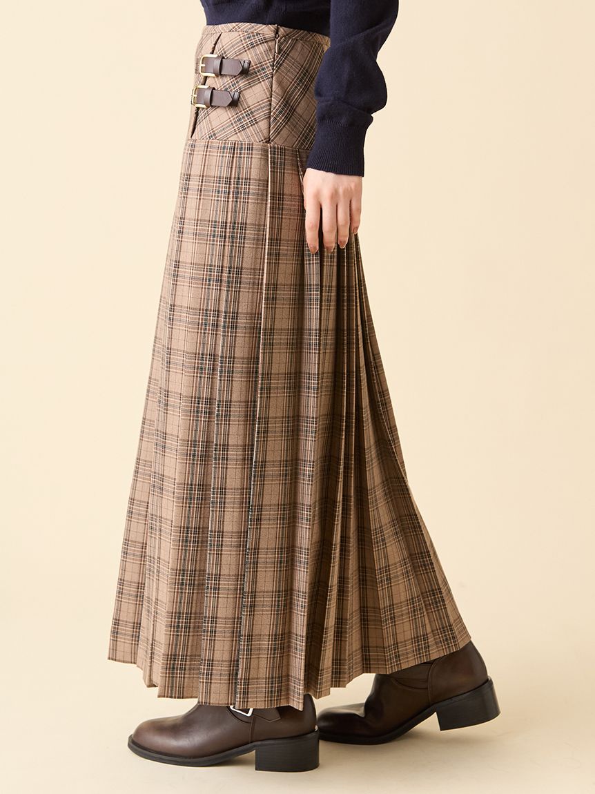 ベルテッドプリーツスカショーパン(スカートパンツ)｜パンツ