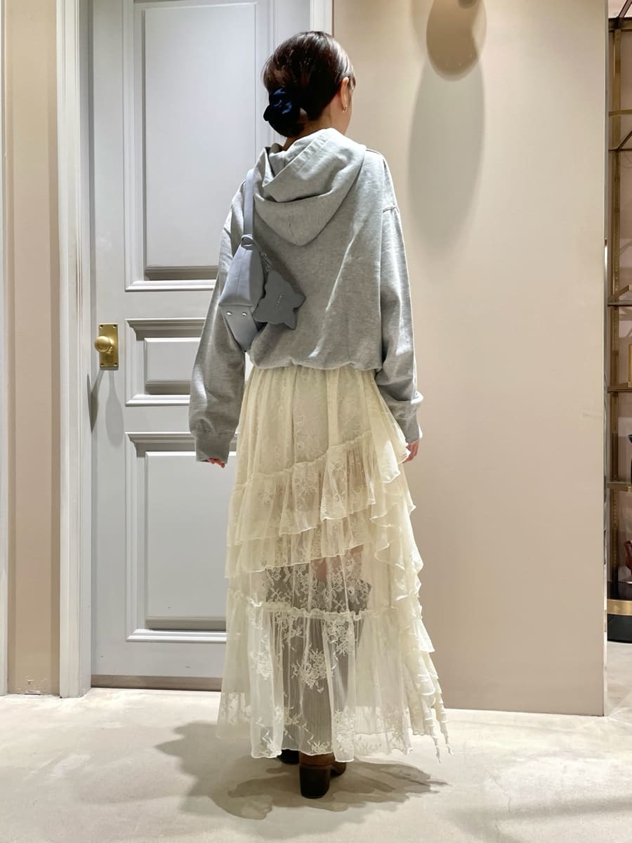 LILY BROWN ♡ イレヘムティアードスカート WEB限定00サイズ】イレヘムティアードスカート(ロングスカート