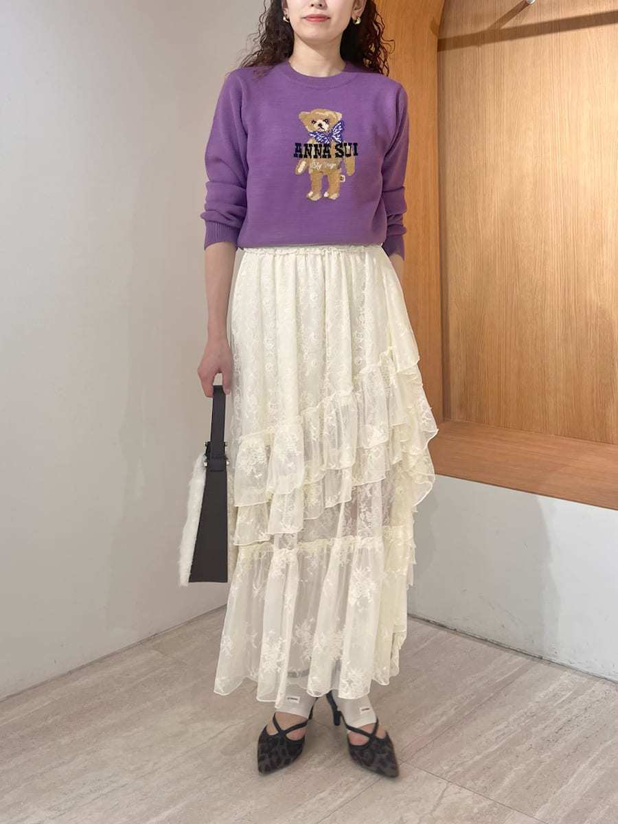 LILY BROWN ♡ イレヘムティアードスカート WEB限定00サイズ】イレヘムティアードスカート(ロングスカート