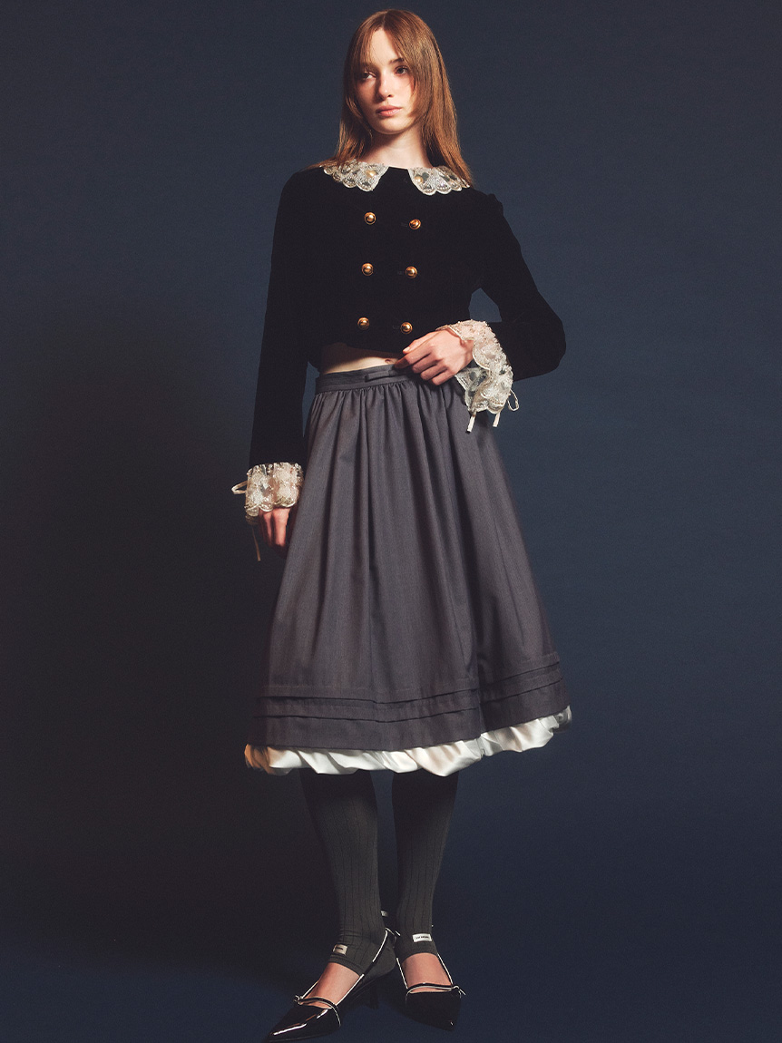 LILY BROWN フロントポケットミニスカート 白 LILY BROWN