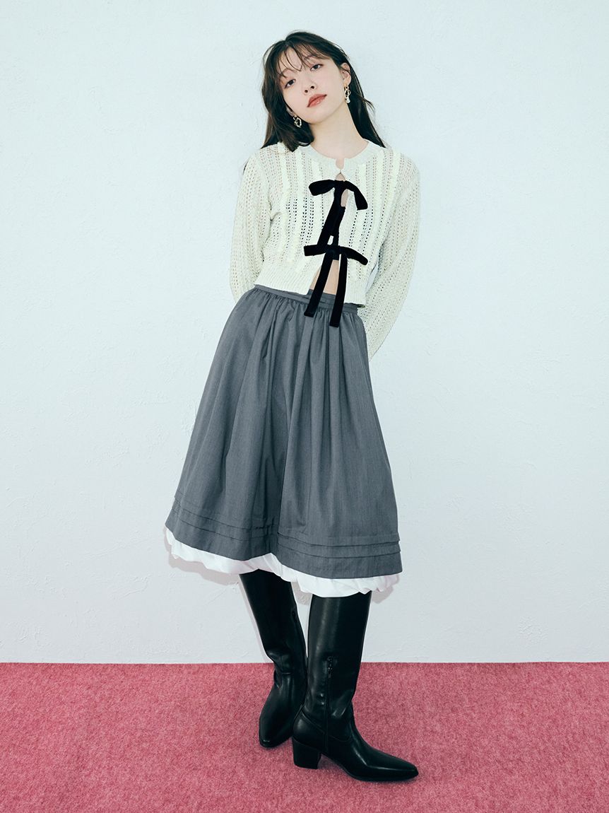 Lily brown バルーンスカート ブラック バルーンミニスカート(ミニスカート)｜スカート｜LILY BROWN