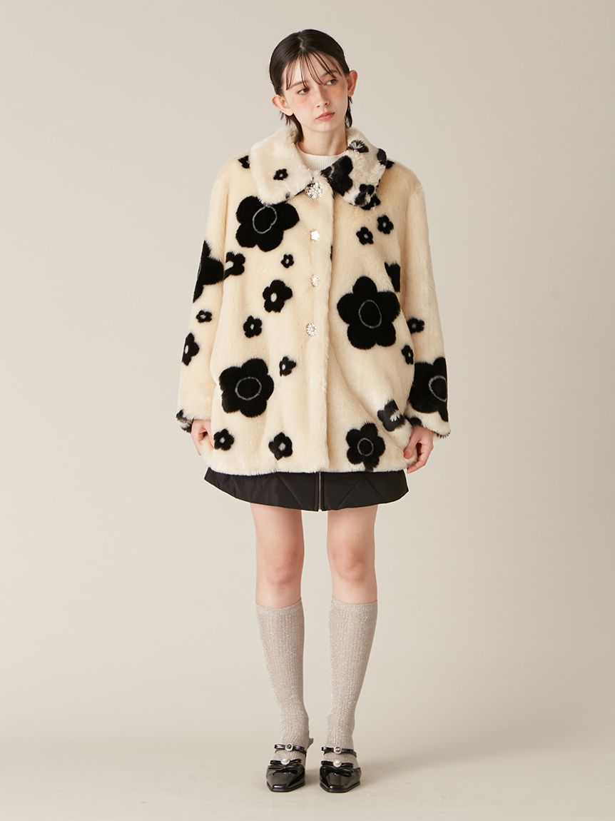 LILY BROWN×MARY QUANT】デイジー釦キルトダウンミニスカート