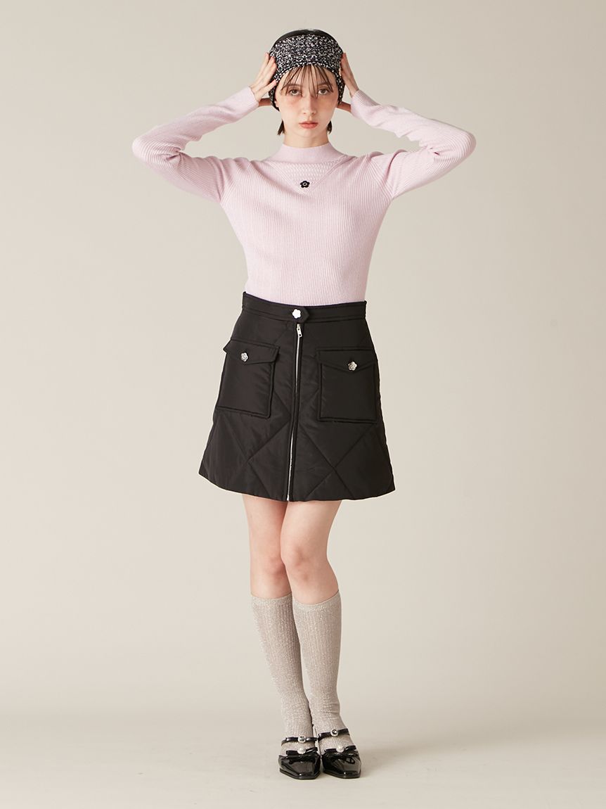 LILY BROWN×MARY QUANTデイジー釦キルトダウンミニスカート