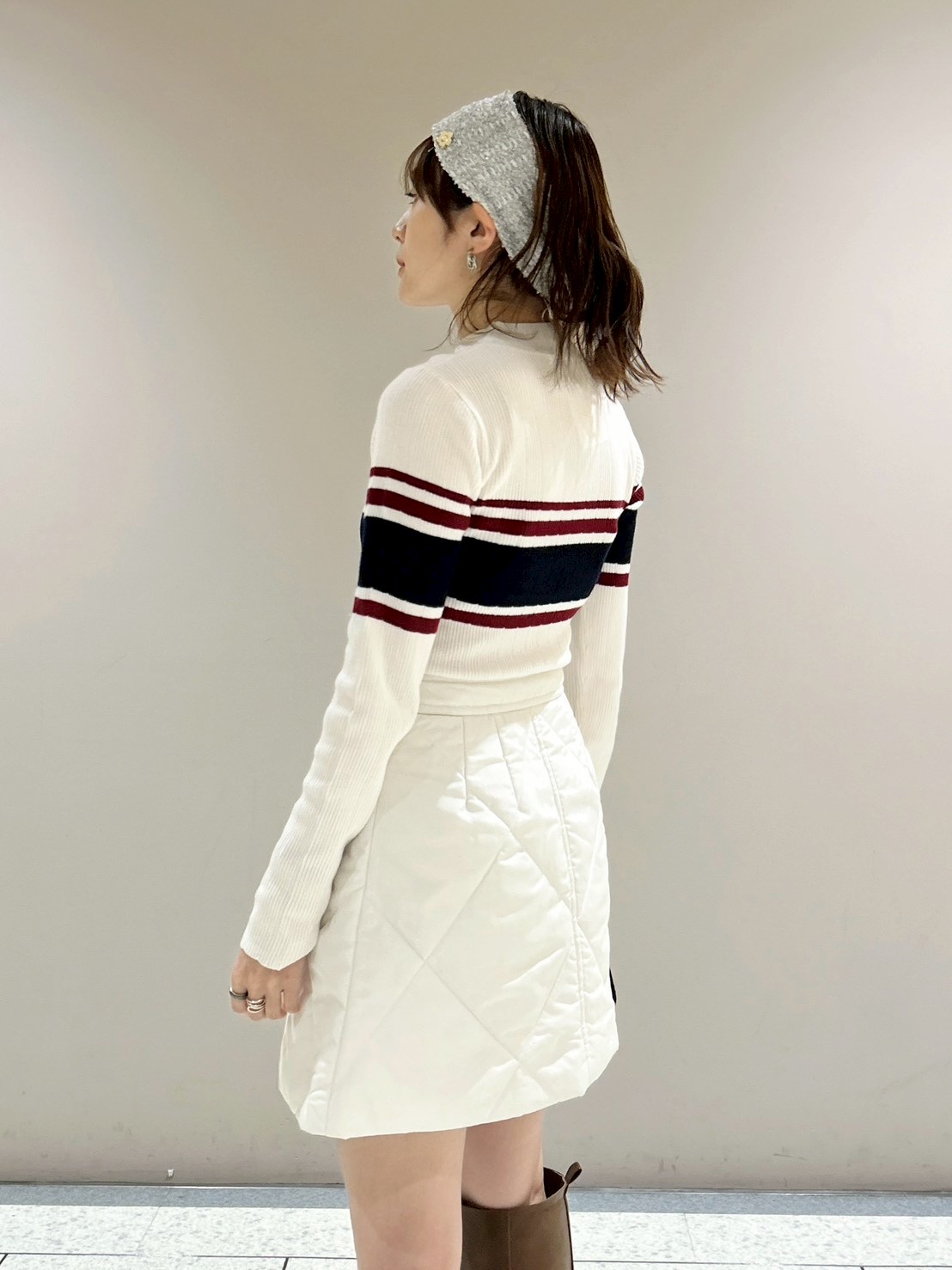 LILY BROWN×MARY QUANT】デイジー釦キルトダウンミニスカート