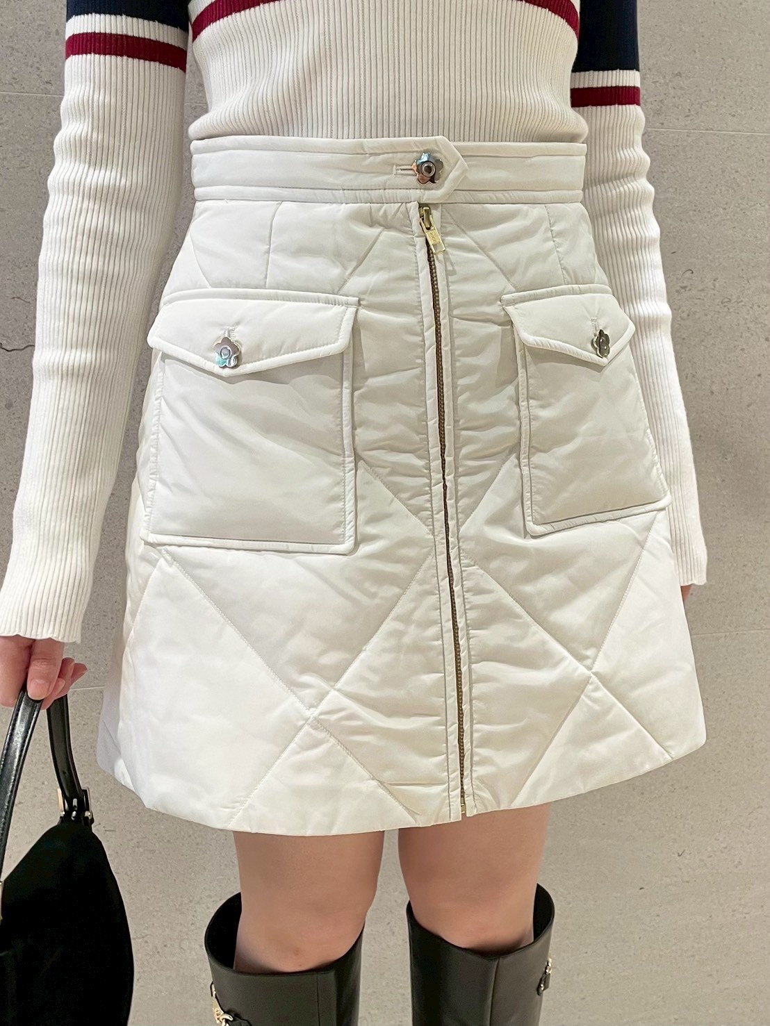 LILY BROWN×MARY QUANT】デイジー釦キルトダウンミニスカート