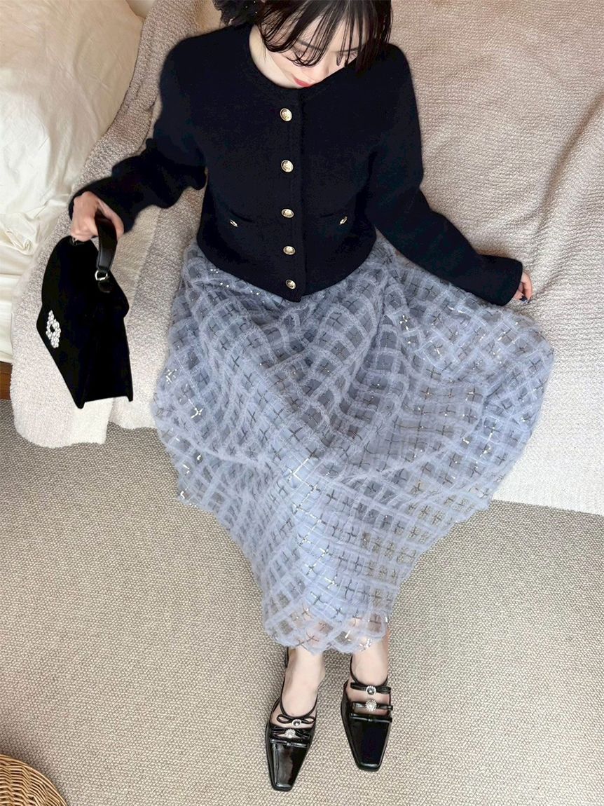 クロスチュールボリュームスカート(ロングスカート)｜スカート｜LILY