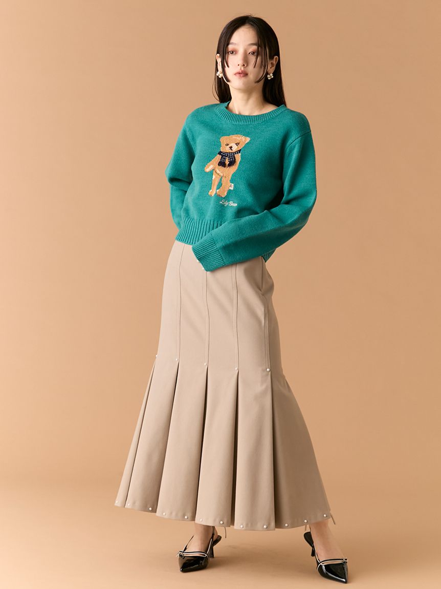 スタッズタックマーメイドスカート(ロングスカート)｜スカート｜LILY