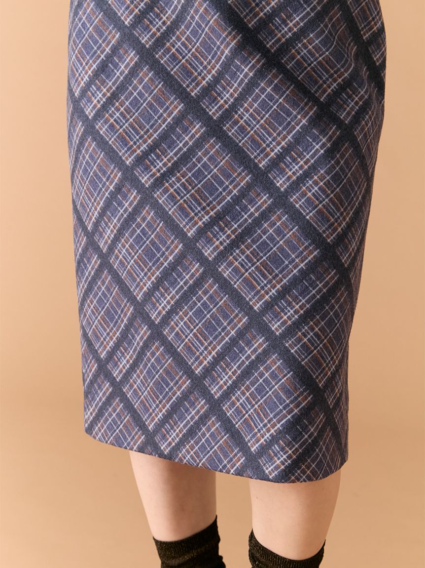 ウーリーチェックミディスカート(膝丈スカート)｜スカート｜LILY BROWN