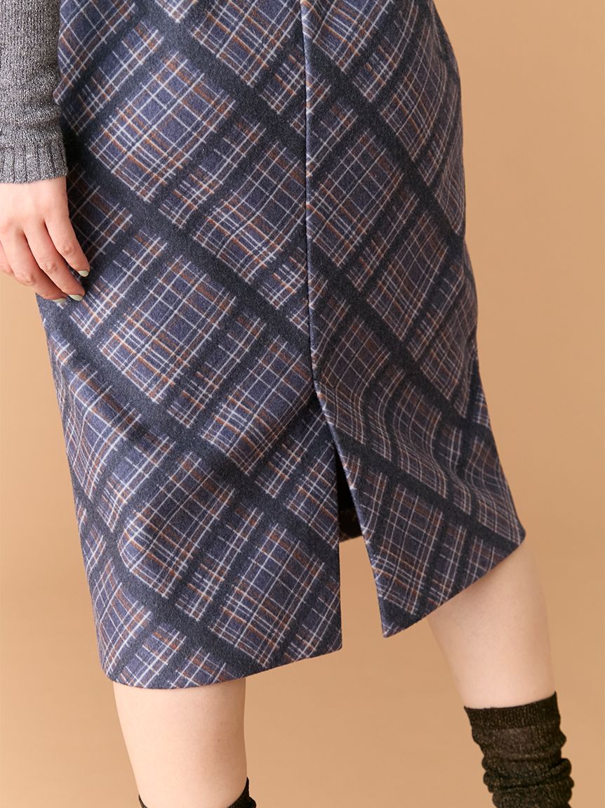 ウーリーチェックミディスカート(膝丈スカート)｜スカート｜LILY BROWN