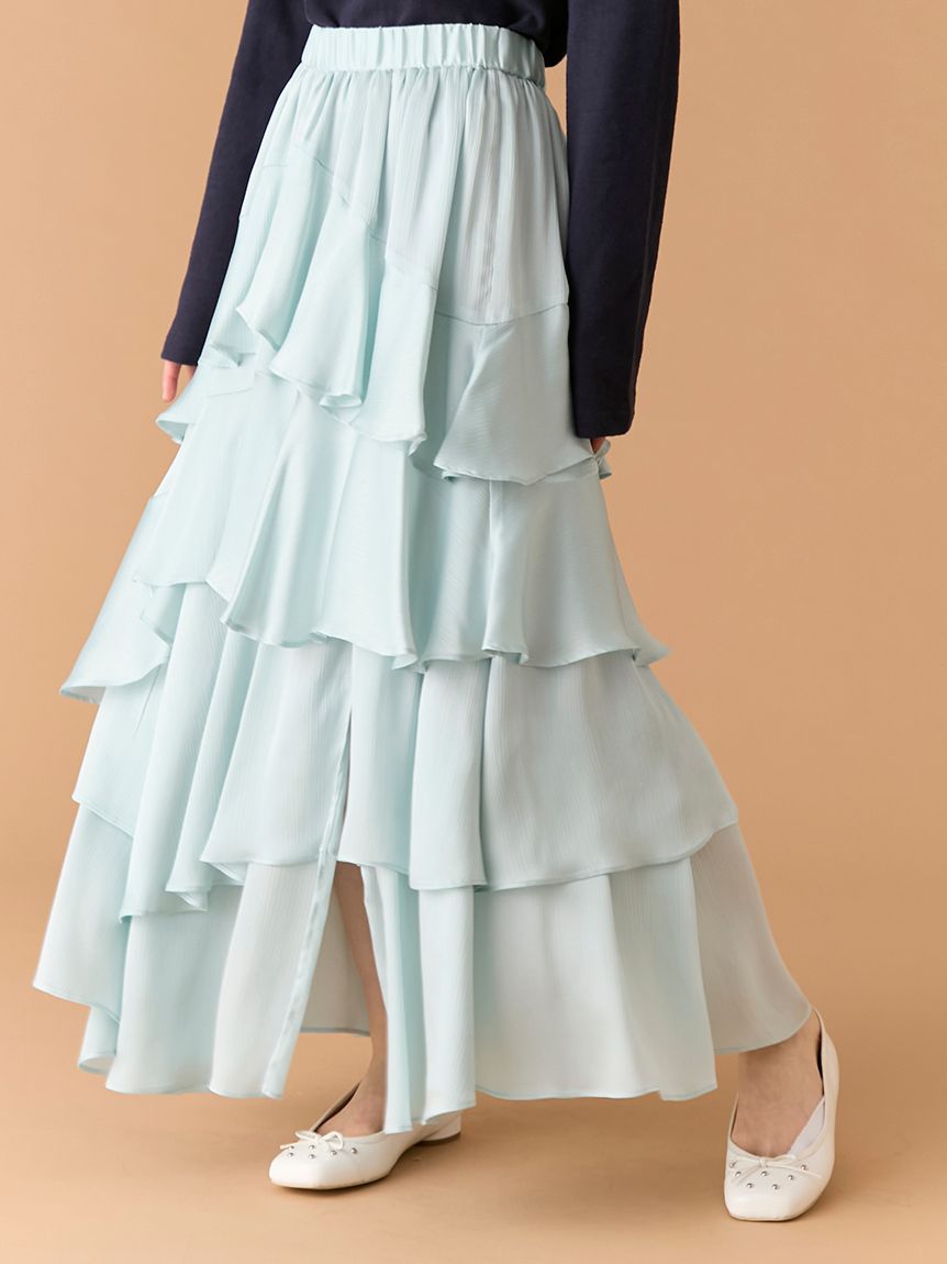 スリットティアードスカート(ロングスカート)｜スカート｜LILY BROWN