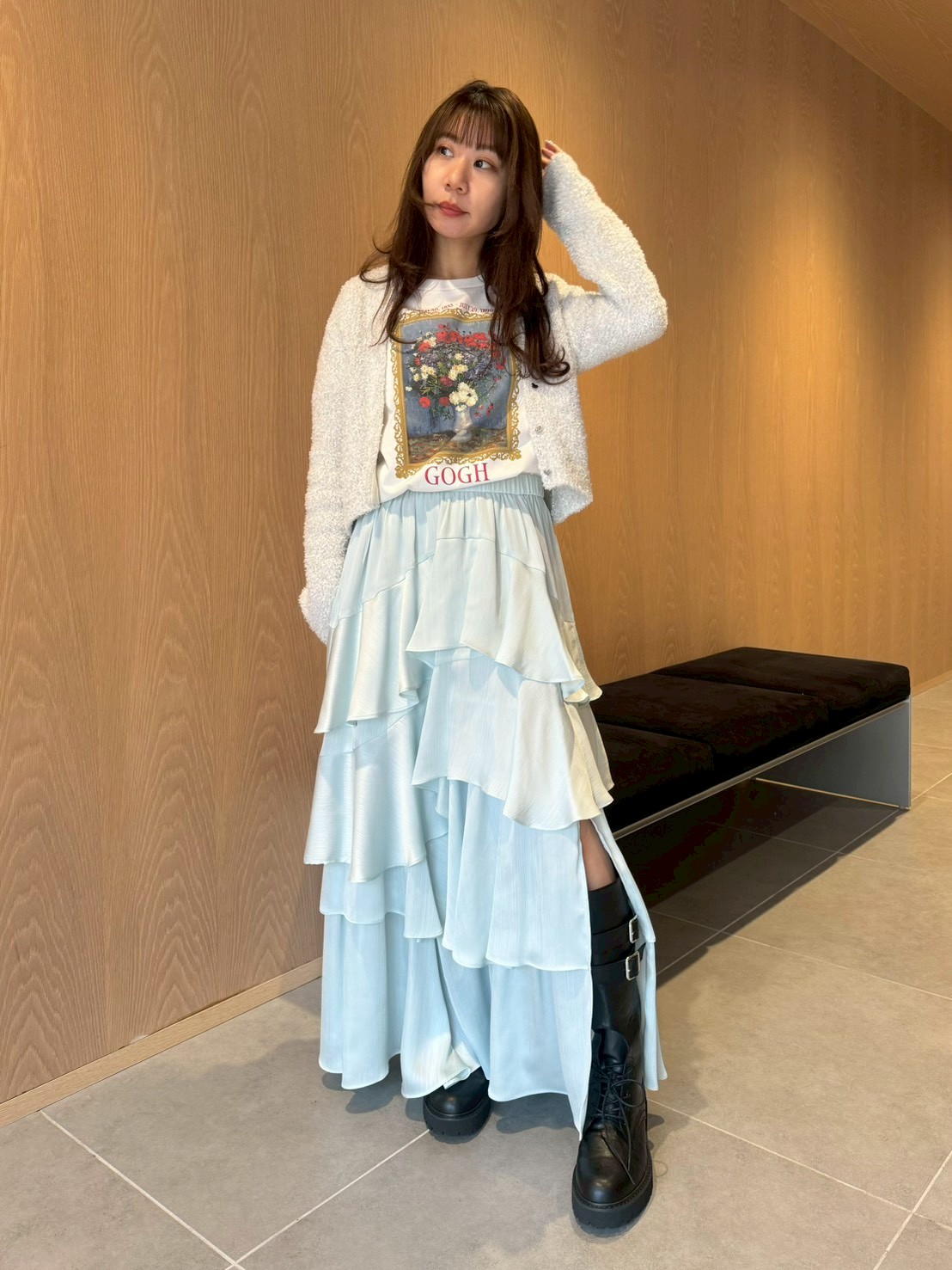 スリットティアードスカート(ロングスカート)｜スカート｜LILY BROWN