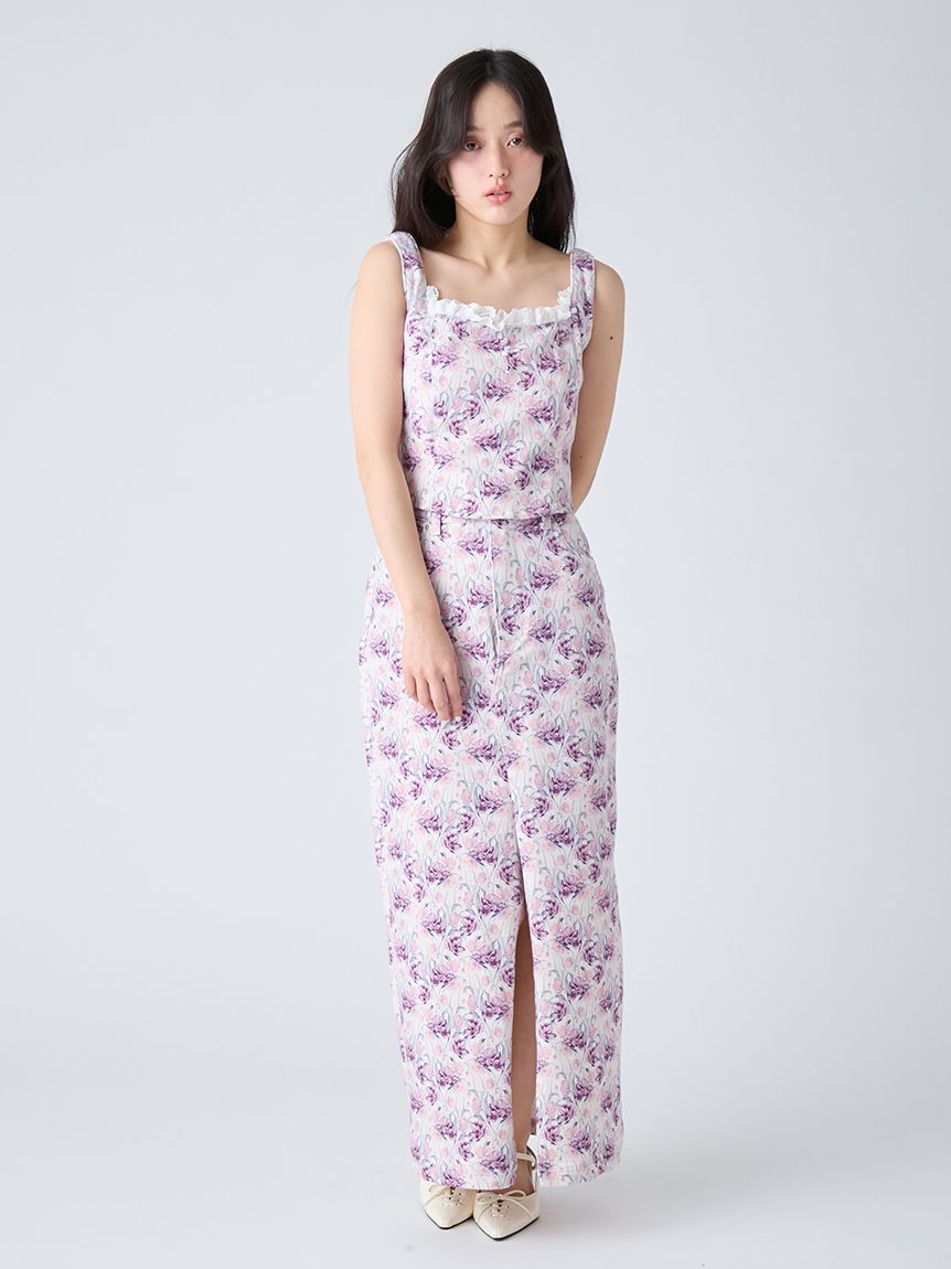 デニムロングスカート(ロングスカート)｜スカート｜LILY BROWN（リリー