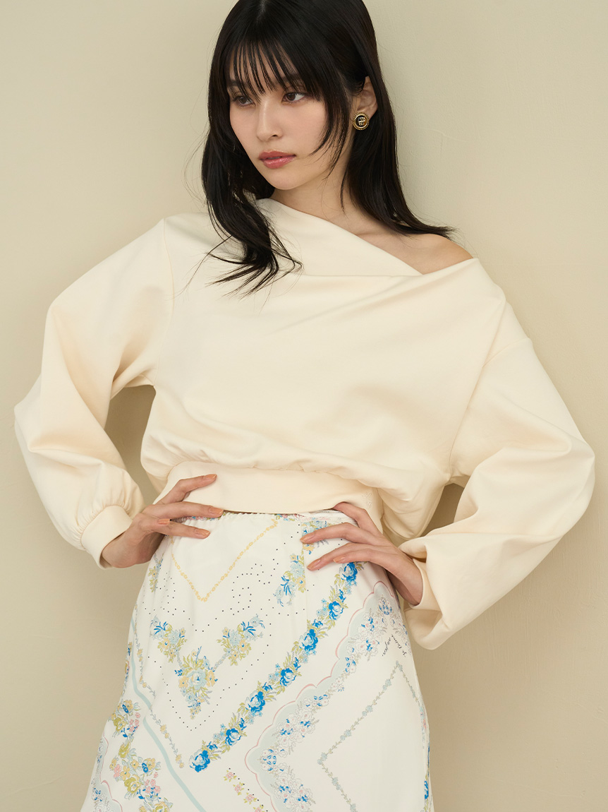 スカーフプリントナロースカート スカーフプリントナロースカート(ロングスカート)｜スカート｜LILY
