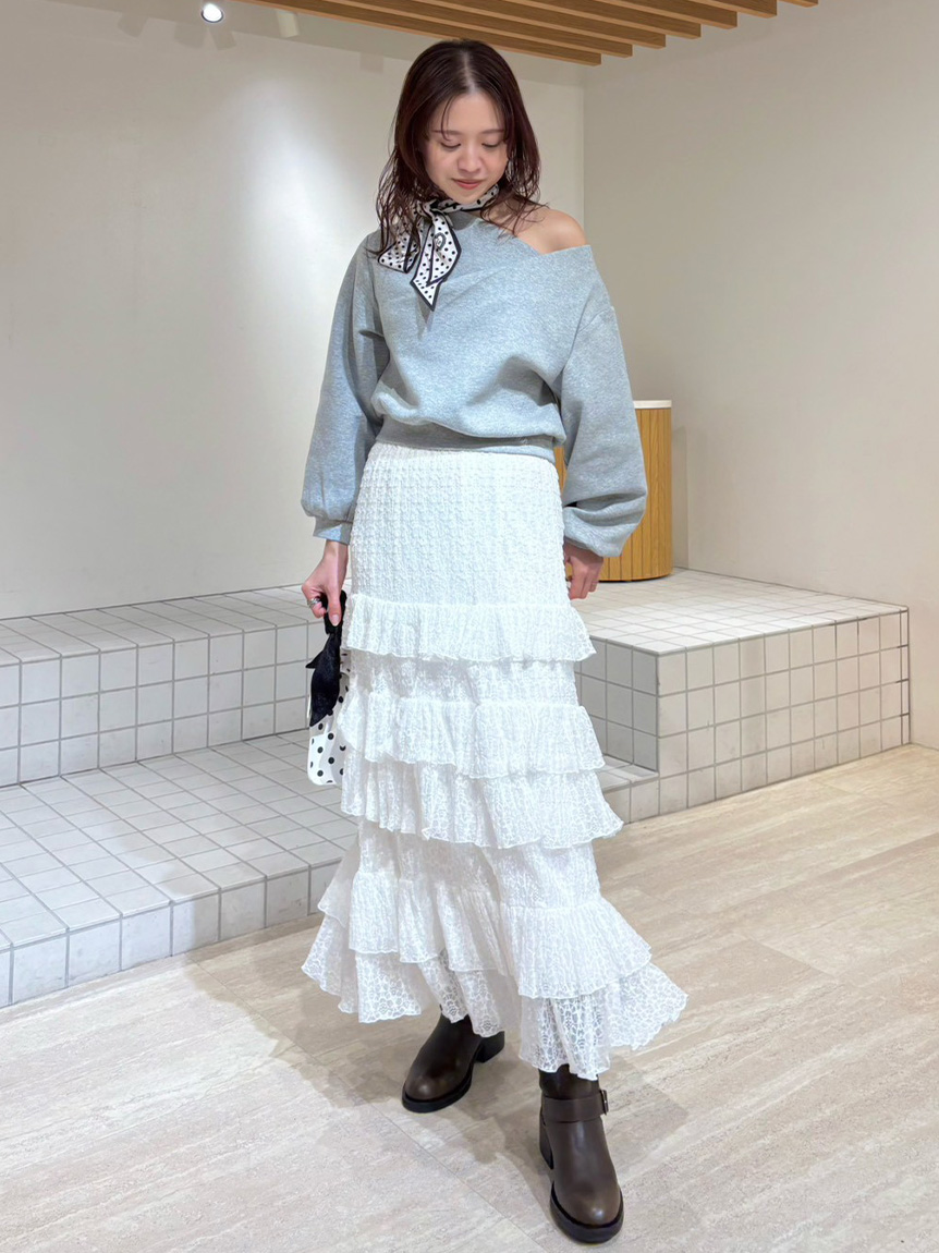 ステップフリルシアースカート(ロングスカート)｜スカート｜LILY BROWN