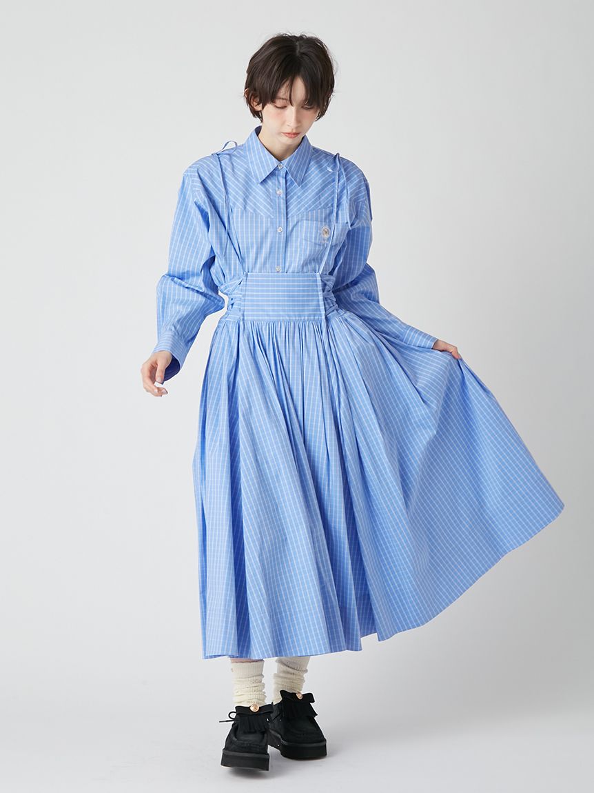 2wayボリュームシャツスカート(ロングスカート)｜スカート｜LILY