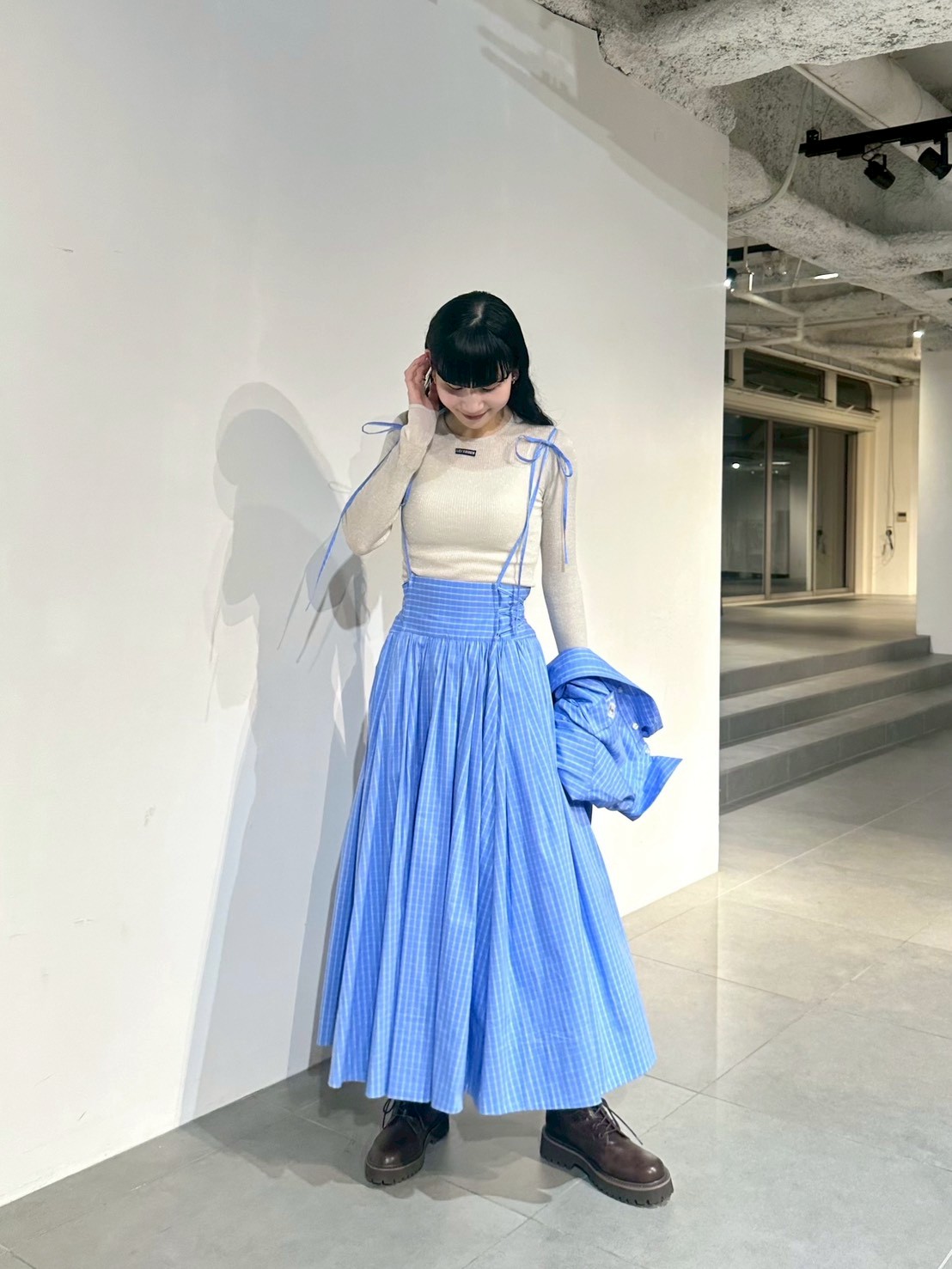 collection PRIVEE? シャツ&amp;スカート 2wayボリュームシャツスカート(ロングスカート)｜スカート｜LILY