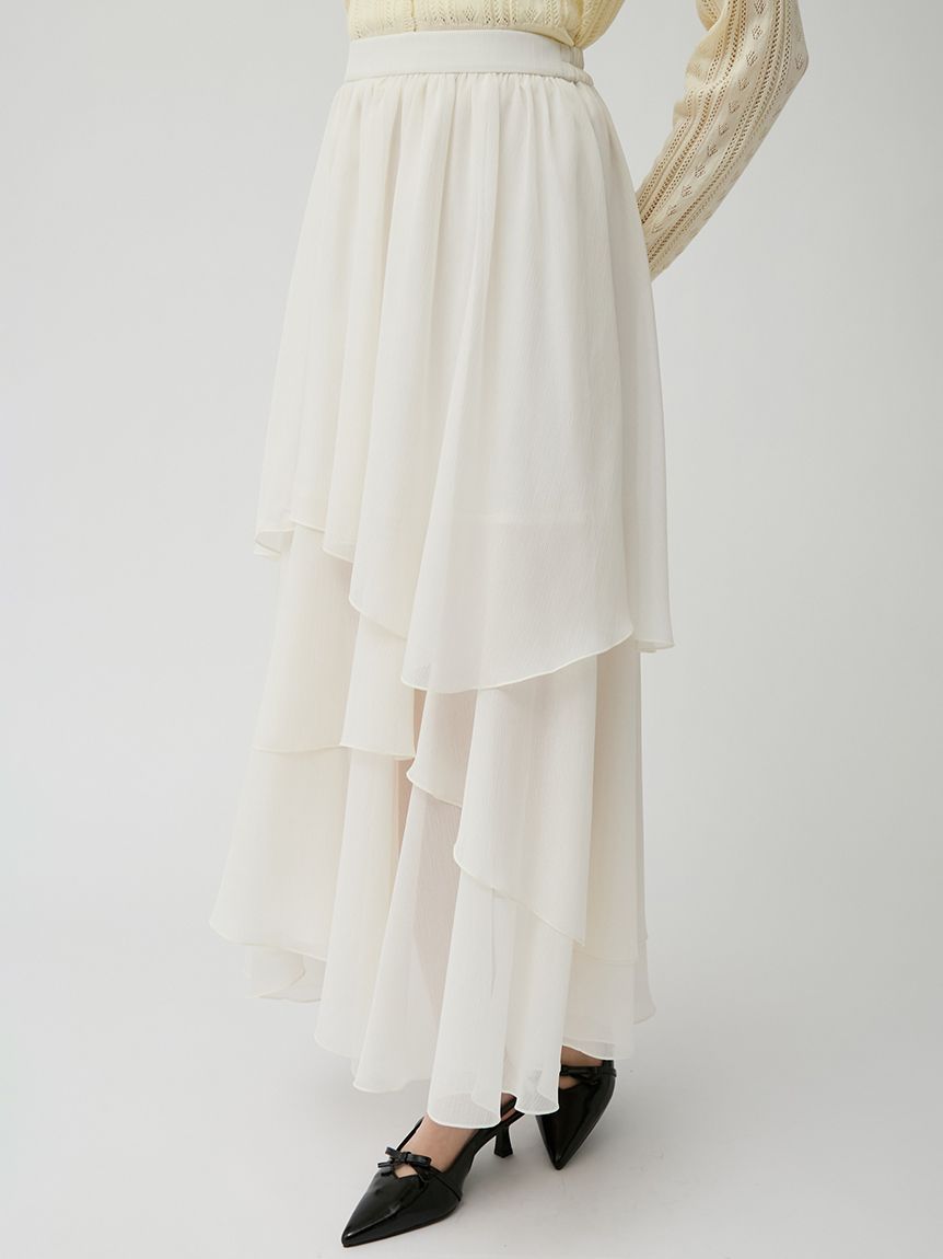 イレヘム光沢ティアードスカート(ロングスカート)｜SKIRT｜LILY BROWN