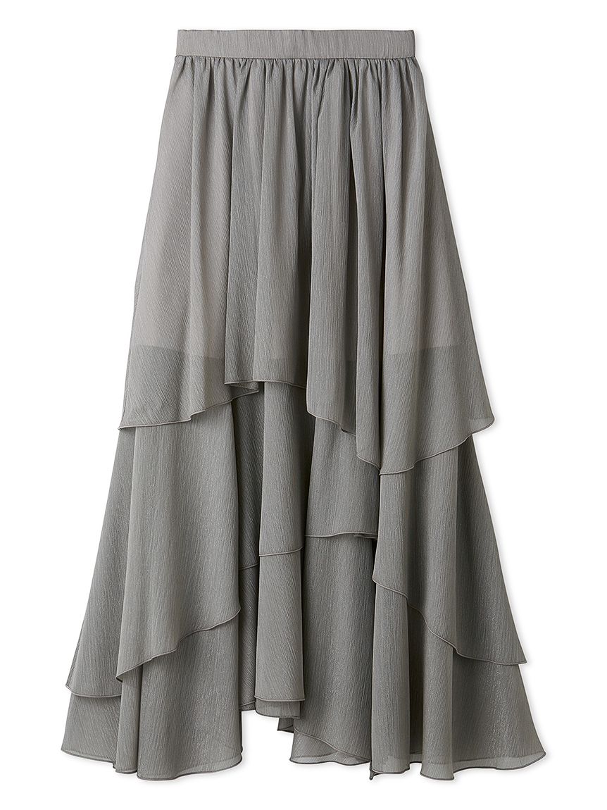 イレヘム光沢ティアードスカート(ロングスカート)｜SKIRT｜LILY BROWN