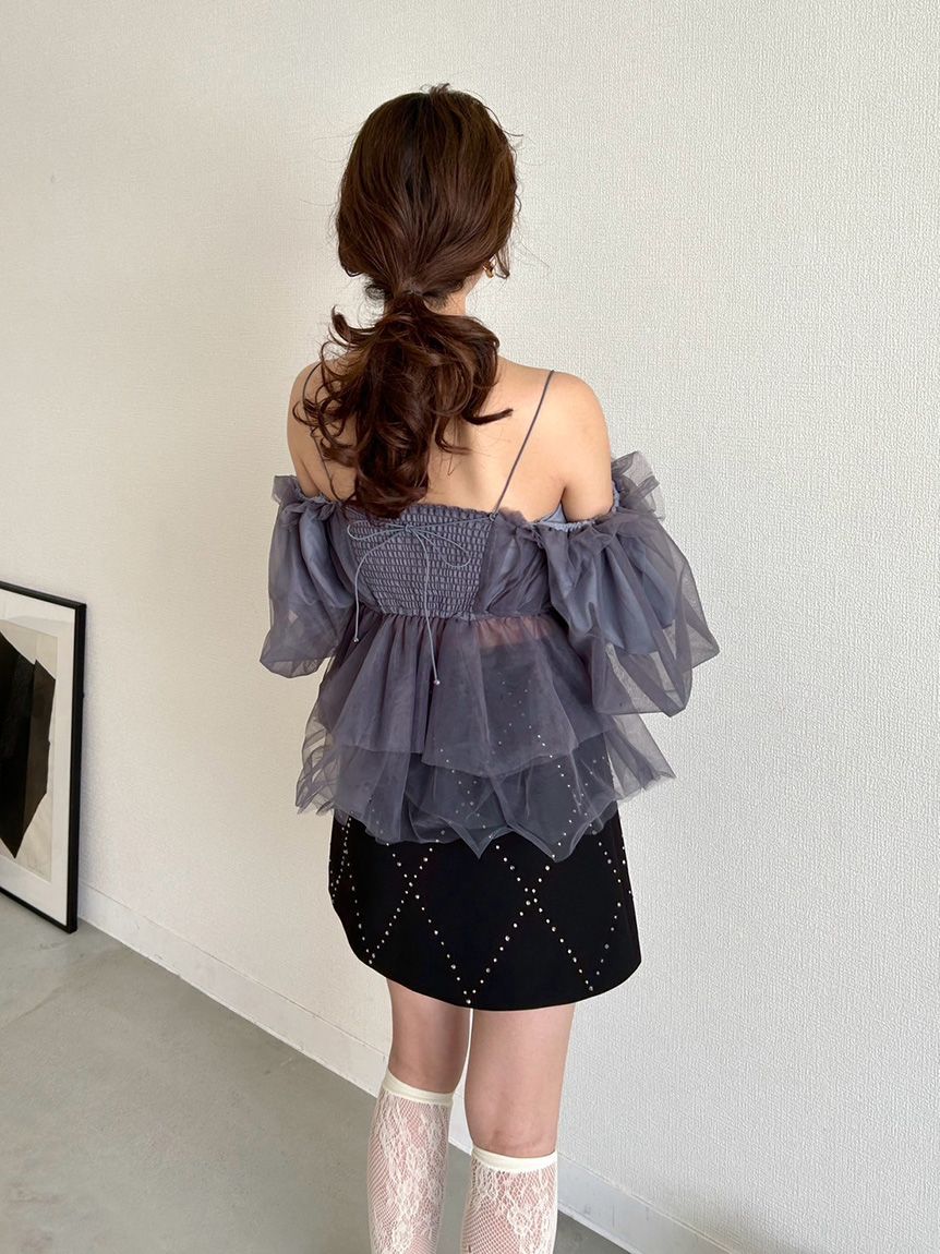 ❗️休日セール❗️新品未着用LILY BROWN3wayペプラムチュール