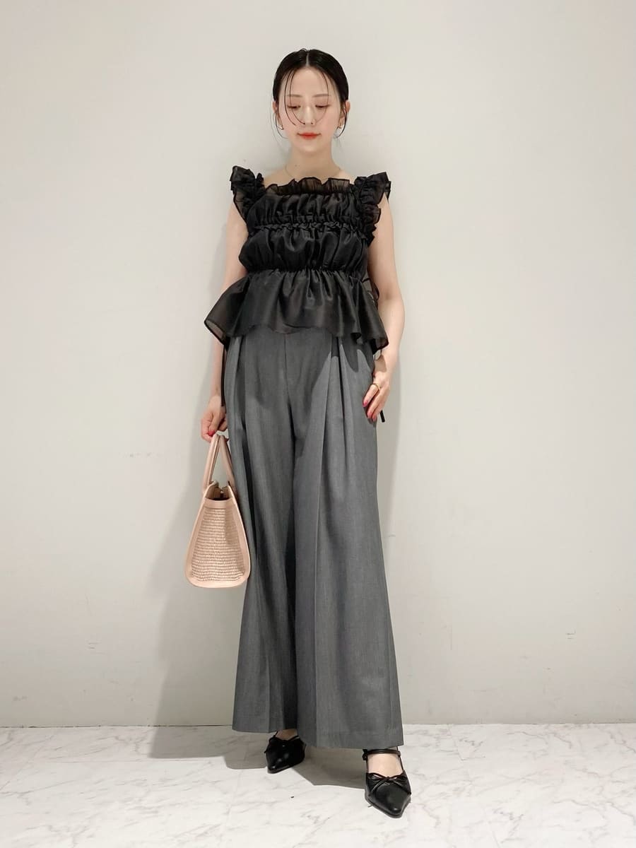 WEB限定カラー】シャーリングフリルブラウス(シャツ・ブラウス