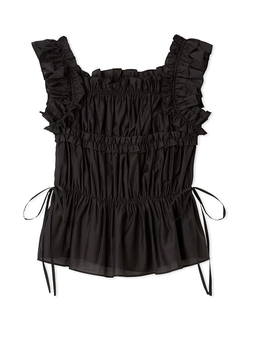 リリーブラウン LILY BROWN 【WEB限定カラー】シャーリングフリルブラウス （BLK） WEB限定カラー】シャーリングフリルブラウス(シャツ・ブラウス