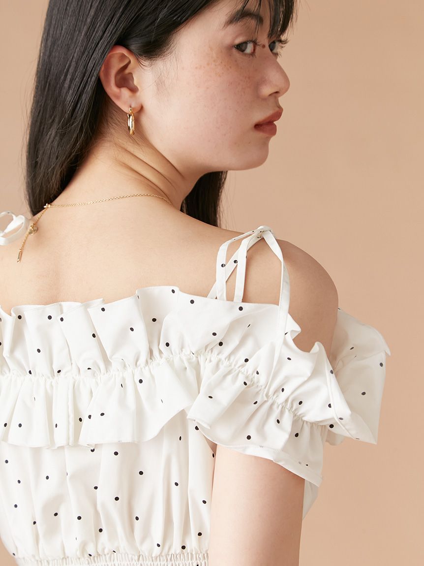 LILY BROWN｜2wayデコルテフリルトップス | Rakuten Fashion