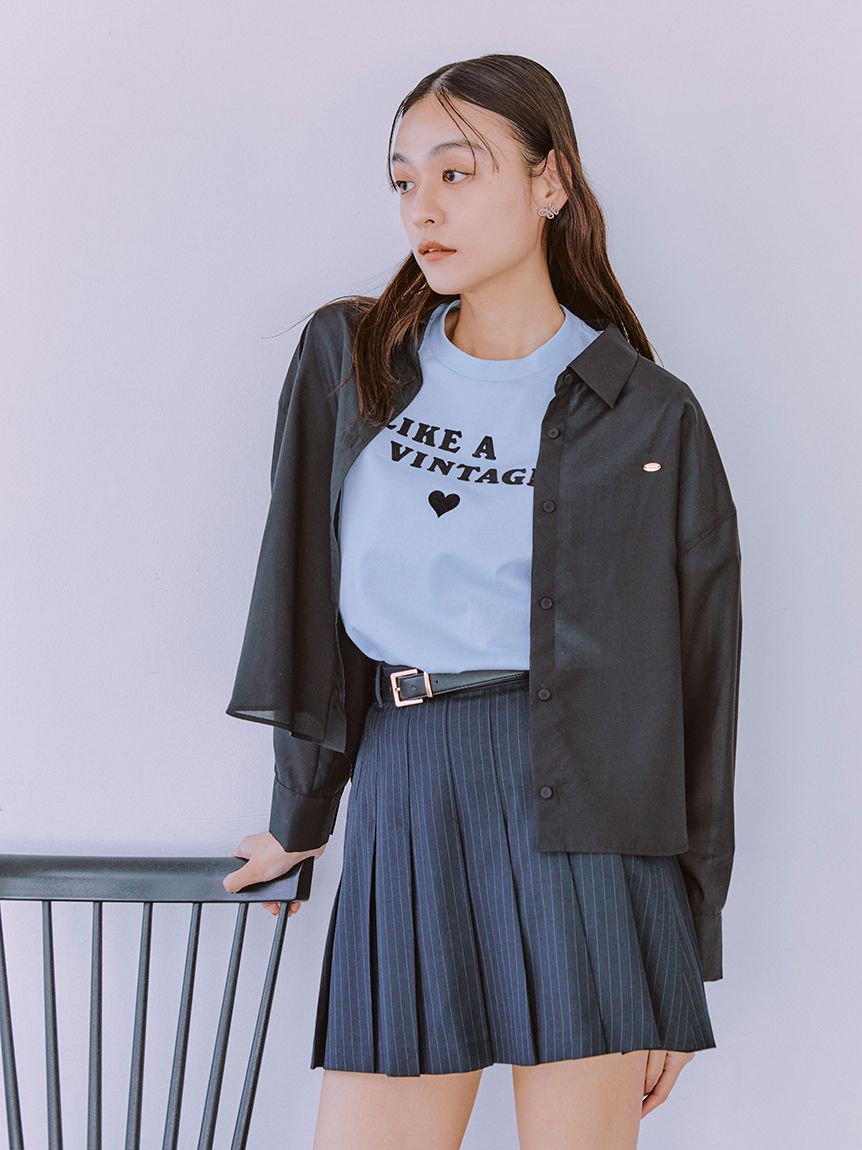 バックリボンシアーシャツ/ノンアイロン(Tシャツ・シャツ
