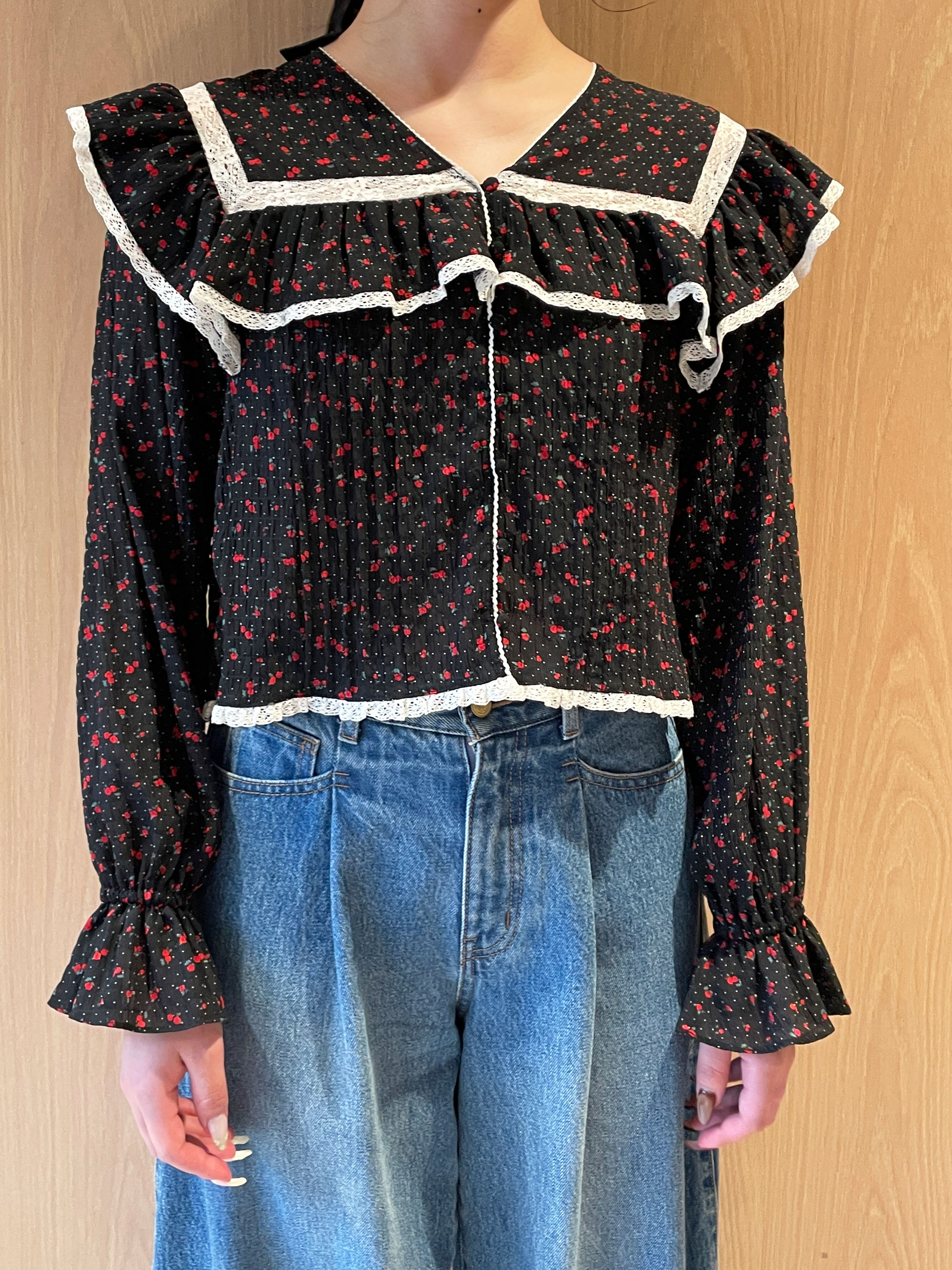 コットンフリルブラウス(シャツ・ブラウス)｜トップス｜LILY BROWN