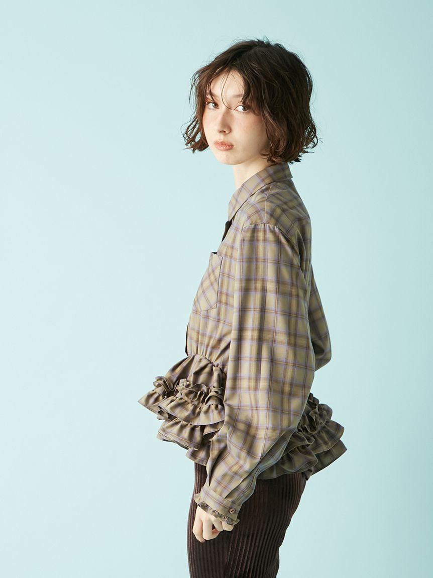 LILY BROWN 25秋冬 ホイップフリルヘムブラウス ホイップフリルヘムブラウス(シャツ・ブラウス)｜トップス｜LILY BROWN