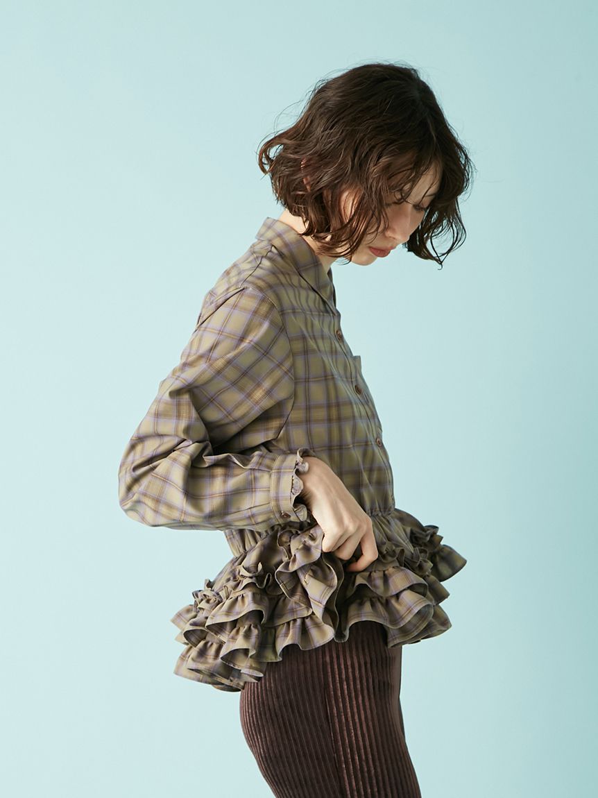 ホイップフリルヘムブラウス(シャツ・ブラウス)｜トップス｜LILY BROWN  