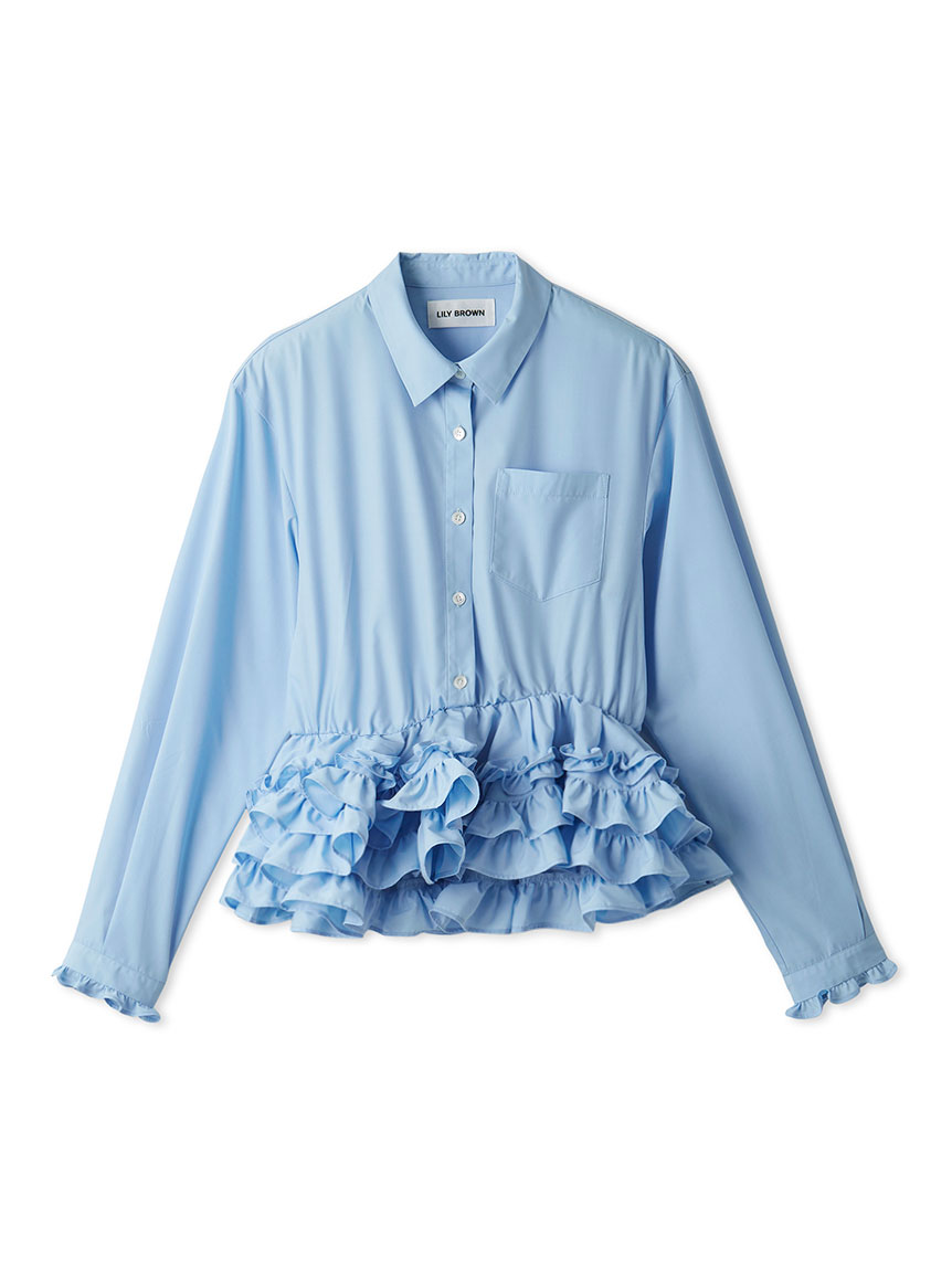 LILY BROWN 25秋冬 ホイップフリルヘムブラウス ホイップフリルヘムブラウス（シャツ/ブラウス）｜LILY BROWN