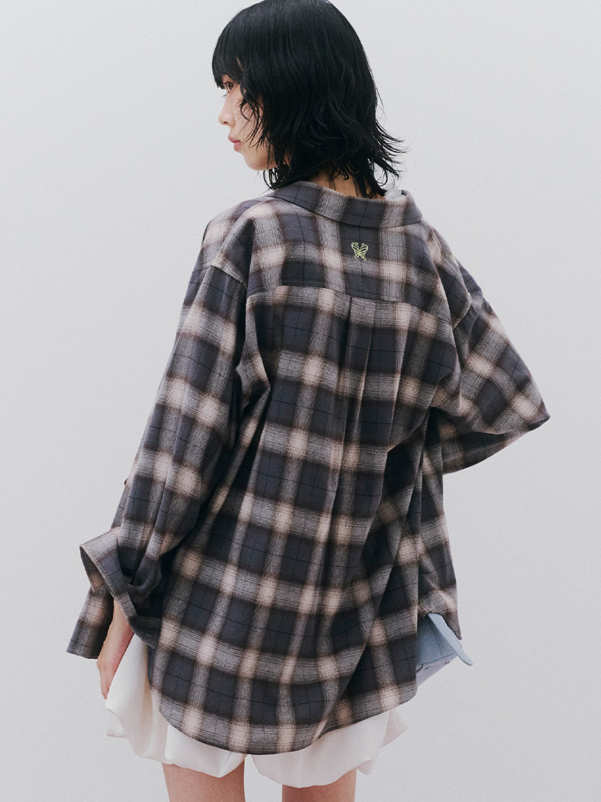 LILY BROWN ×ANNA SUI】オーバーネルチェックシャツ(シャツ・ブラウス  