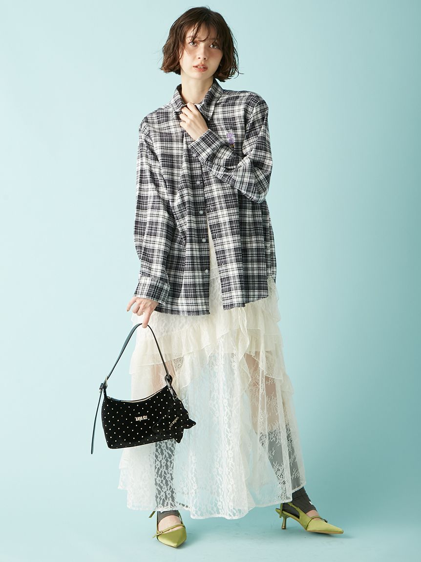 LILY BROWN ×ANNA SUI】オーバーネルチェックシャツ(シャツ・ブラウス