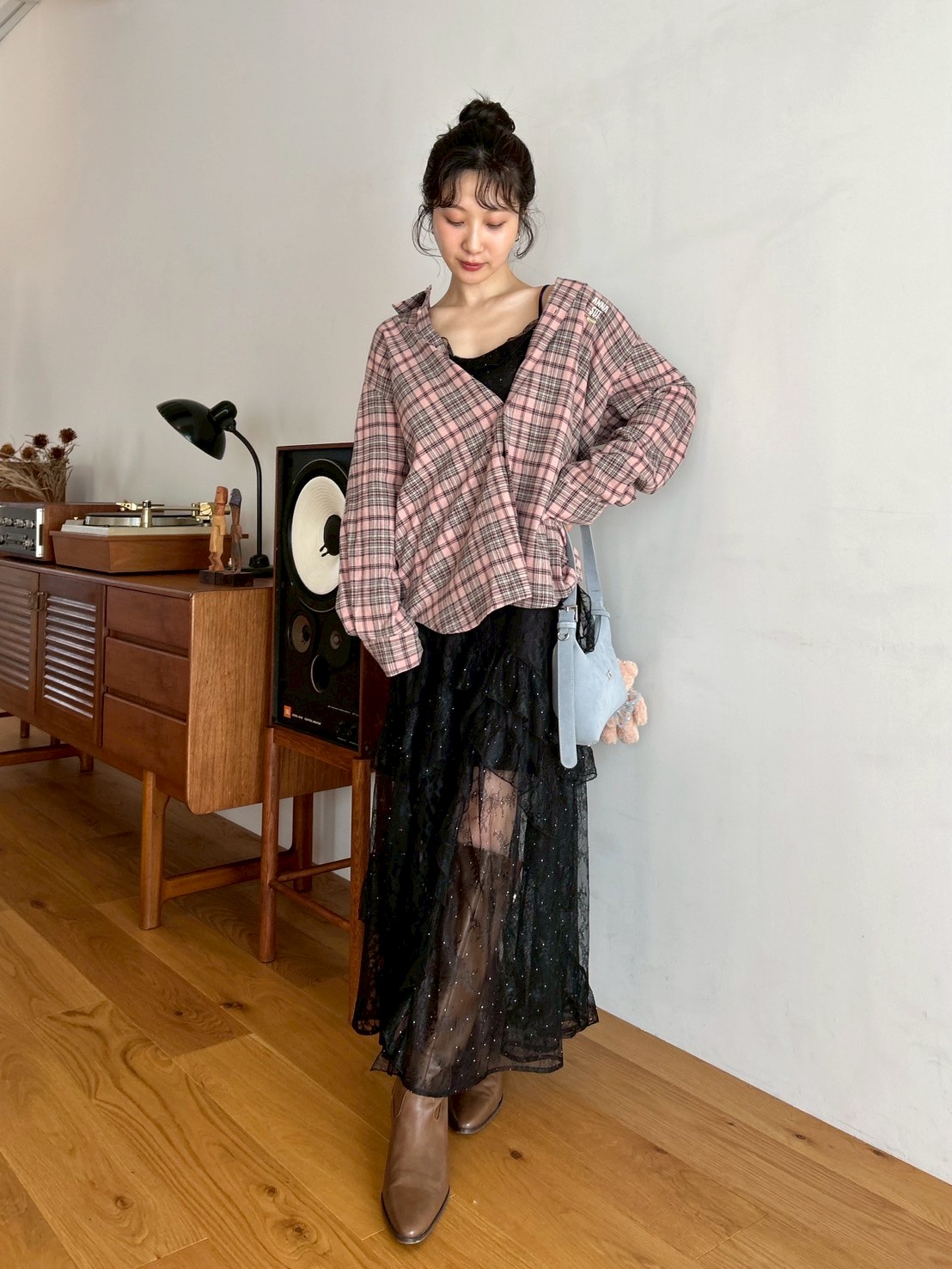 LILY BROWN ×ANNA SUI】オーバーネルチェックシャツ(シャツ・ブラウス