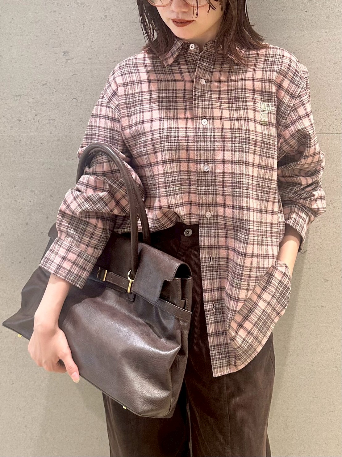 LILY BROWN ×ANNA SUI】オーバーネルチェックシャツ(シャツ・ブラウス