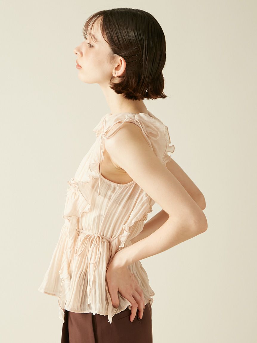 フリルシャーリングブラウス(シャツ・ブラウス)｜トップス｜LILY BROWN