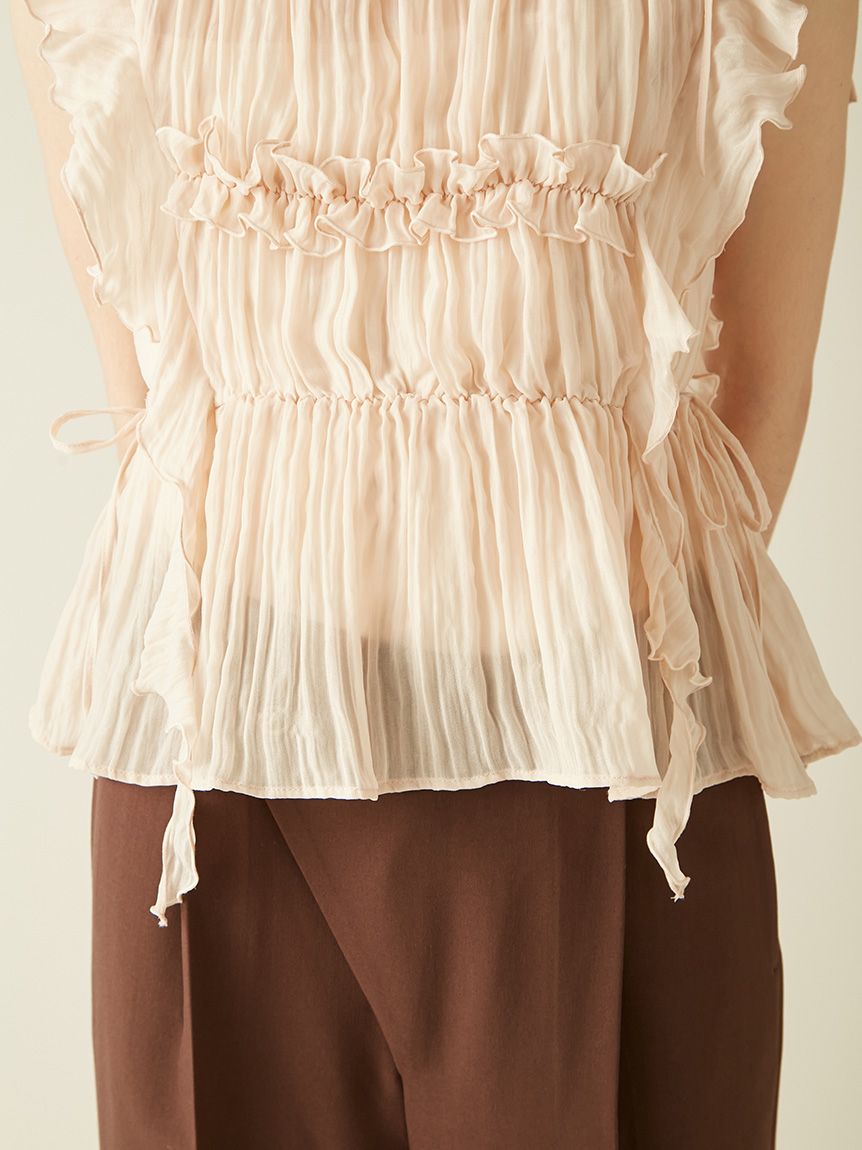 フリルシャーリングブラウス(シャツ・ブラウス)｜トップス｜LILY BROWN