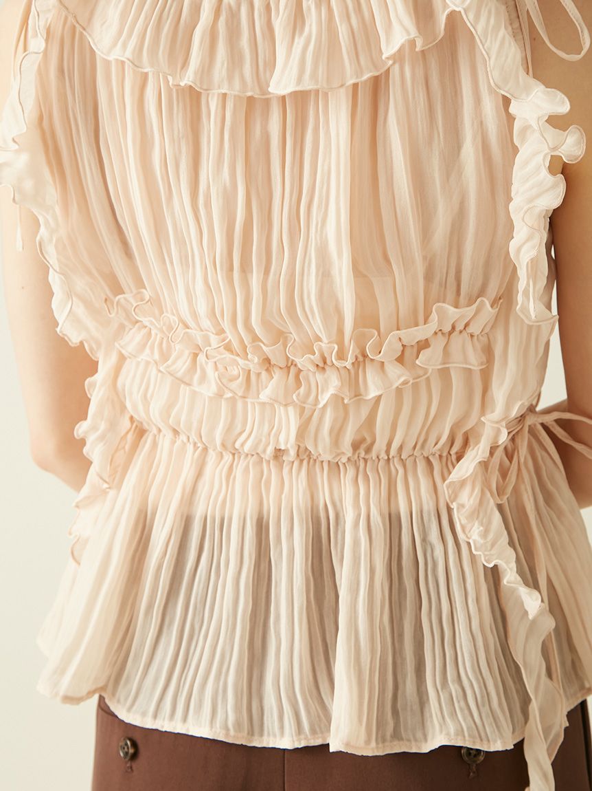 LILY BROWN（リリー ブラウン）シャーリングフリルトップス アイボリー LILY BROWN｜シャーリングフリルトップス | Rakuten Fashion