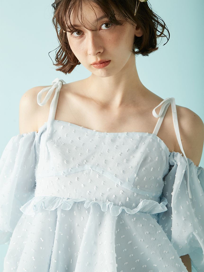 3wayジャガードペプラムビスチェ(シャツ・ブラウス)｜トップス｜LILY