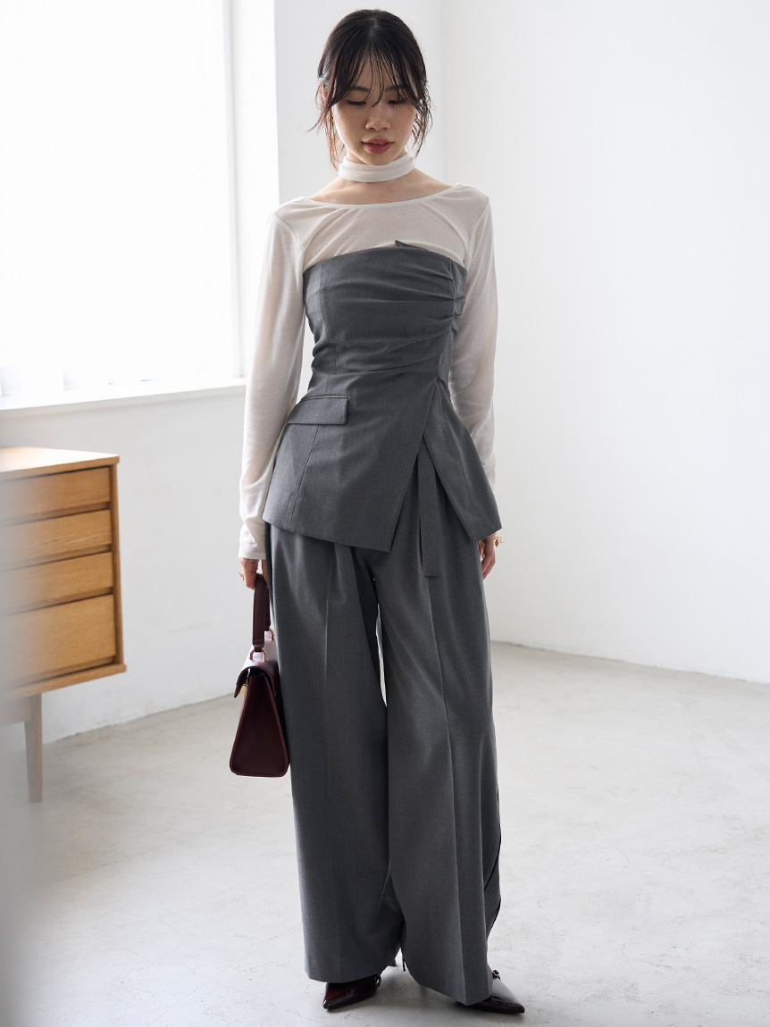 ドレープビスチェ(ビスチェ)｜トップス｜LILY BROWN（リリーブラウン