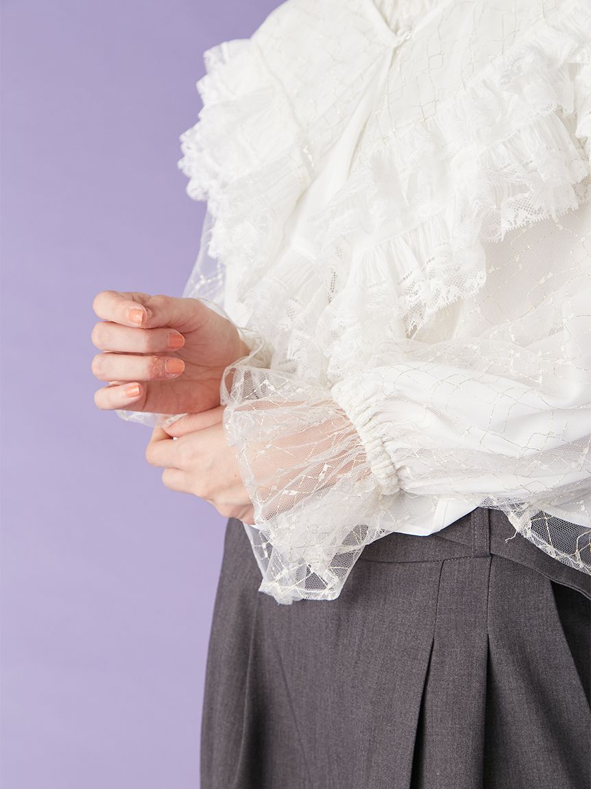 2wayチュールケープブラウス(シャツ・ブラウス)｜トップス｜LILY BROWN