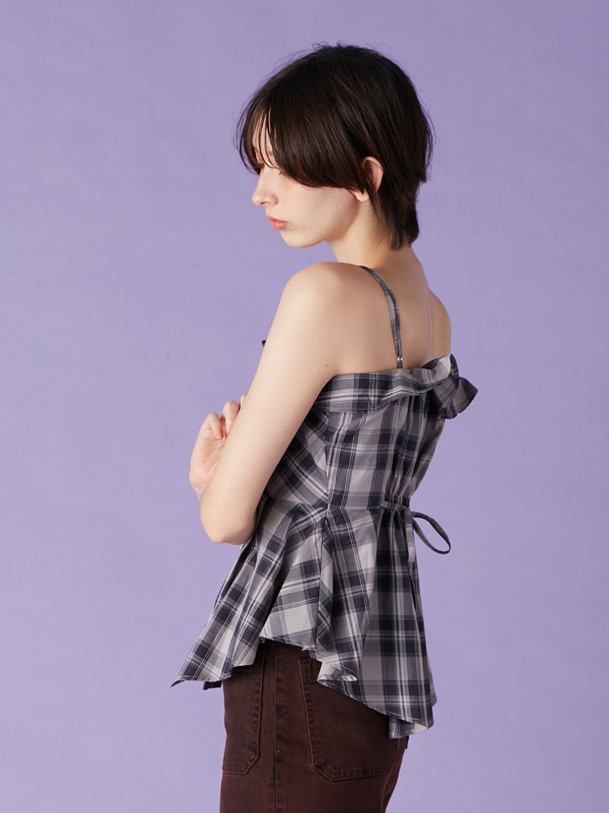 チェックシャツペプラムビスチェ(ビスチェ)｜トップス｜LILY BROWN