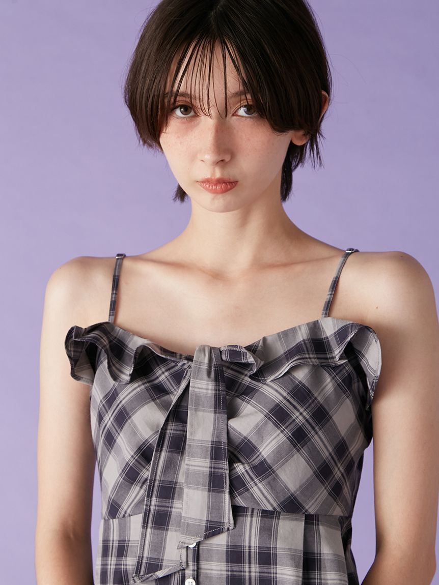 チェックシャツペプラムビスチェ(ビスチェ)｜トップス｜LILY BROWN